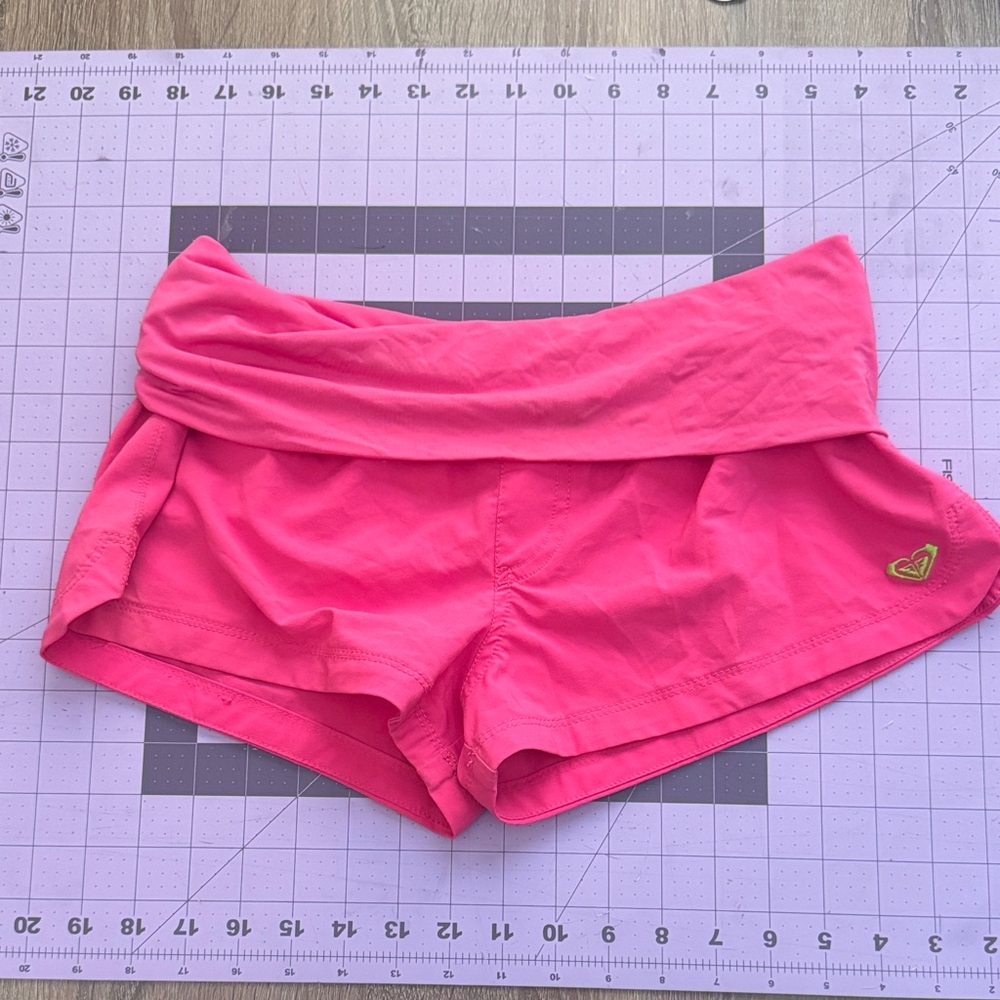 Roxy Women's Fold-Over Waist Athletic Skort - Hot Pink